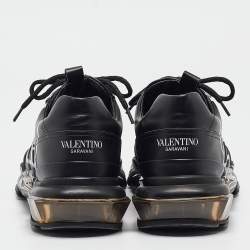 Valentino Black Leather V Logo Dreamers Sneakers Size 43