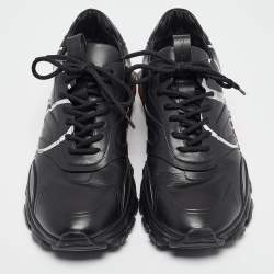 Valentino Black Leather V Logo Dreamers Sneakers Size 43