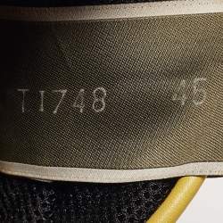 Pre Owned Valentino Yellow Suede and Leather Rockstud Sneakers Size 45
