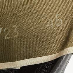 Pre Owned Valentino Multicolor Camouflage Print Canvas and Leather Rockrunner Sneakers Size 45