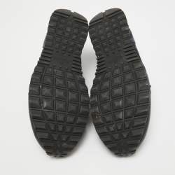 Pre Owned Valentino Navy Blue Suede and Leather Rockrunner Sneakers Size 45