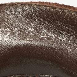 Valentino Brown Suede Escape V logo Loafers Size 44.5