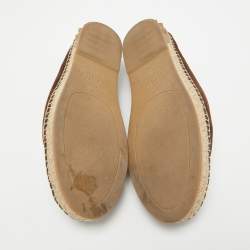 Valentino Brown Suede Escape V logo Loafers Size 44.5