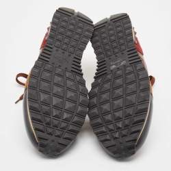 Pre Owned Valentino Multicolor Camouflage Leather and Suede Rockrunner Sneakers Size 43