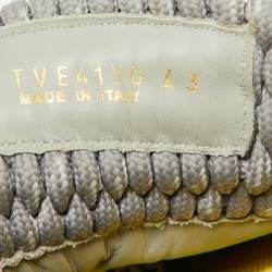 Pre Owned Valentino Tricolor Woven Fabric Crochet Low-Top Sneakers Size 43