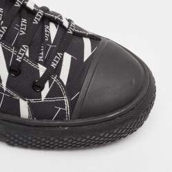Pre Owned Valentino Black/White Canvas VLTN Times Sneakers Size 43