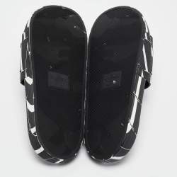 Valentino Black/White Rubber VLTN Pool Slides Size 42