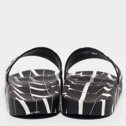 Valentino Black/White Rubber VLTN Pool Slides Size 42