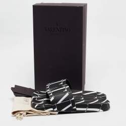 Valentino Black/White Rubber VLTN Pool Slides Size 42