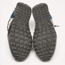 Pre Owned Valentino Multicolor Camouflage Leather and Suede Rockrunner Sneakers Size 42.5