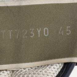 Valentino Blue/Black  Suede And Leather Camouflage Rockrunner Low Top Sneakers Size 45