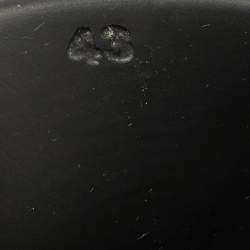 Pre Owned Valentino Black Rubber Roman Stud Slip On Flat Slippers Size 43