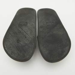 Valentino Black Camo Print Rubber Flat Pool Slides Size 45