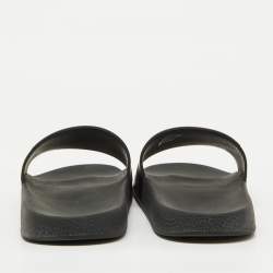 Valentino Black Camo Print Rubber Flat Pool Slides Size 45