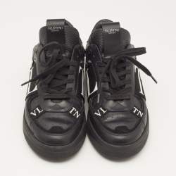Valentino Black Leather and Canvas VL7N Sneakers Size 41