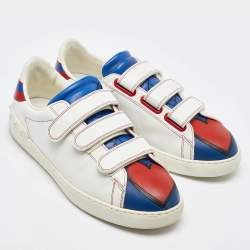 Valentino Multicolor Leather Super H Spiderman Low Top Sneakers Size 43