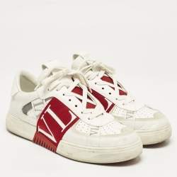 Valentino White Leather VLTN Low Top Sneakers Size 39