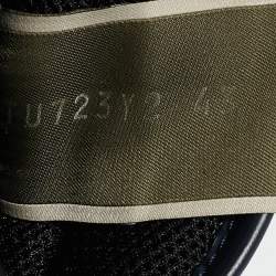 Pre Owned Valentino Multicolor Camouflage Canvas and Suede Rockrunner Low-Top Sneakers Size 43