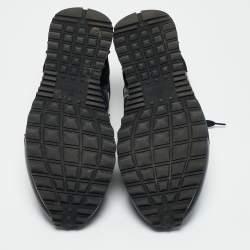 Pre Owned Valentino Multicolor Camouflage Canvas and Suede Rockrunner Low-Top Sneakers Size 43