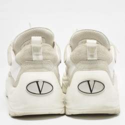 Pre Owned Valentino White Suede and Leather Gumboy Sneakers Size 42