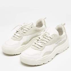 Pre Owned Valentino White Suede and Leather Gumboy Sneakers Size 42