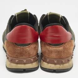 مملوكة مسبقًا Valentino Multicolor Mesh and Suede Rockrunner Sneakers Size 43