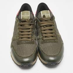 مملوكة مسبقًا Valentino Multicolor Mesh and Suede Rockrunner Sneakers Size 43