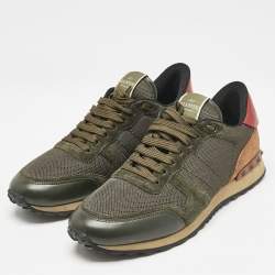 مملوكة مسبقًا Valentino Multicolor Mesh and Suede Rockrunner Sneakers Size 43
