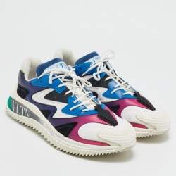 Valentino Multicolor Leather and Neoprene Wade Runner Sneakers Size 43.5