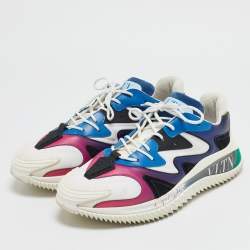 Valentino Multicolor Leather and Neoprene Wade Runner Sneakers Size 43.5