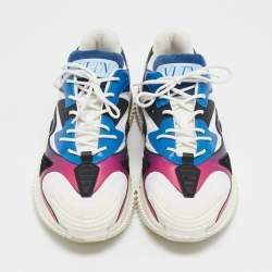 Valentino Multicolor Leather and Neoprene Wade Runner Sneakers Size 43.5