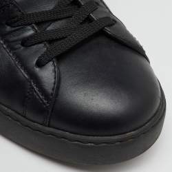Valentino Black Leather Rockstud Untitled Low Top Sneakers Size 43