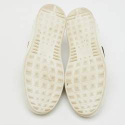 Valentino White/Black Leather Open Sneakers Size 43