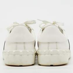 Valentino White/Black Leather Open Sneakers Size 43