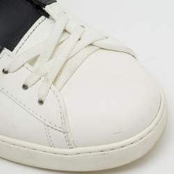 Valentino White/Black Leather Open Sneakers Size 43