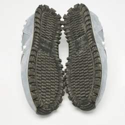 Valentino Blue Mesh and Suede Rockrunner Sneakers Size 40.5