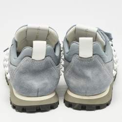 Valentino Blue Mesh and Suede Rockrunner Sneakers Size 40.5