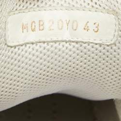 Valentino White Leather Bounce Lace Up Sneakers Size 43