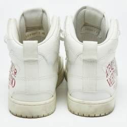 Pre Owned Valentino White Leather Atelier High Top Sneakers Size 43