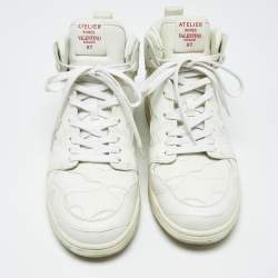 Pre Owned Valentino White Leather Atelier High Top Sneakers Size 43