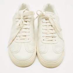 Pre Owned Valentino White Leather Upvillage Low Top sneakers Size 45