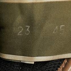 Pre Owned Valentino Multicolor Camouflage Leather and Suede Rockrunner Lace Up Sneakers Size 45