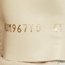 Pre Owned Valentino Beige Embroidered Fabric Low Top Sneakers Size 41