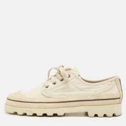 Prada Grey Knit Fabric and Rubber Cloudbust Thunder Sneakers