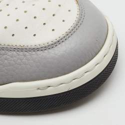 Pre Owned Valentino Tri Color Leather One Stud Low Top Sneakers Size 44