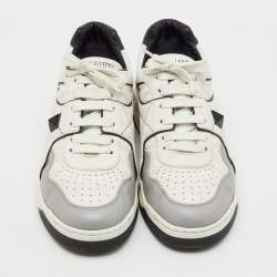 Pre Owned Valentino Tri Color Leather One Stud Low Top Sneakers Size 44