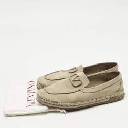 Pre Owned Valentino Beige Suede Leisure Flows Espadrilles Size 42