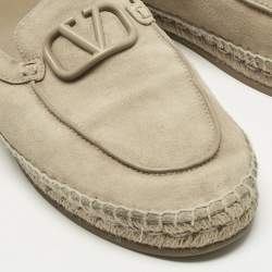 Pre Owned Valentino Beige Suede Leisure Flows Espadrilles Size 42