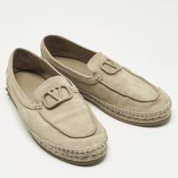 Pre Owned Valentino Beige Suede Leisure Flows Espadrilles Size 42