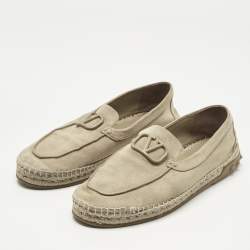 Pre Owned Valentino Beige Suede Leisure Flows Espadrilles Size 42